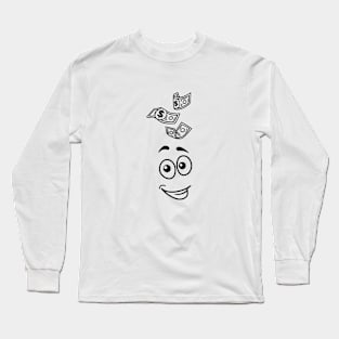 Happy face with Money Long Sleeve T-Shirt